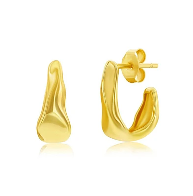 Simona Sterling Silver, Irregular Shaped Earrings
