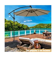 4 Pieces 13L Cantilever Offset Patio Umbrella Base with Easy-Fill Spouts