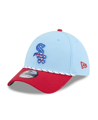 New Era Men's Light Blue/Red Chicago White Sox 2025 Fourth of July 39THIRTY Flex Hat