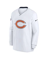 Nike Men's White Chicago Bears 2023/24 Sideline Repel V-Neck Long Sleeve Pullover Windshirt