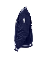 Nike Men's Blue Nba All World Hoops Team 31 Trend Corduroy Full-Snap Bomber Jacket