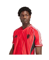 Adidas Men's Red Manchester United Us Pack Full-Button Baseball Jersey