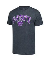 Fanatics Unlabeled Men's Heather Charcoal Kansas State Wildcats Basic Arch T-Shirt
