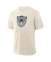 Fanatics Men's Cream Las Vegas Raiders Slub T-Shirt