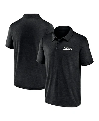 Logo Athletic Men's Black Detroit Lions Unstoppable Polo Shirt