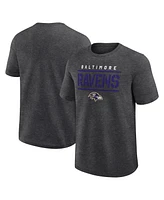 Logo Athletic Men's Heather Charcoal Baltimore Ravens Top Notch T-Shirt
