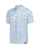 Margaritaville Men's Blue Chicago Cubs Linen Party Button-Up Shirt