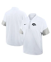 Nike Men's White Iowa Hawkeyes 2025 Sideline Coaches Lightweight Short Sleeve Jacket