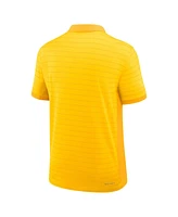 Jordan Men's Maize Michigan Wolverines 2025 Early Season Coaches Sideline Victory Stripe Performance Polo Shirt