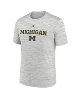 Jordan Men's Gray Michigan Wolverines 2025 Sideline Velocity Performance T-Shirt