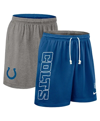 Nike Men's Royal Indianapolis Colts Sideline Reversible Performance Shorts