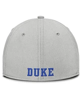 Nike Men's Gray Duke Blue Devils Rise Practice Performance Adjustable Hat