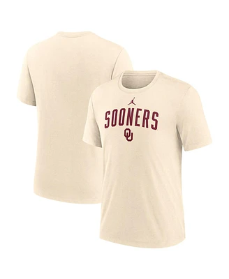 Jordan Men's Natural Oklahoma Sooners Arch Logo Tri-Blend T-Shirt