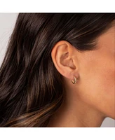 By Adina Eden Solid Flowy Ridged Huggie Earring 14K