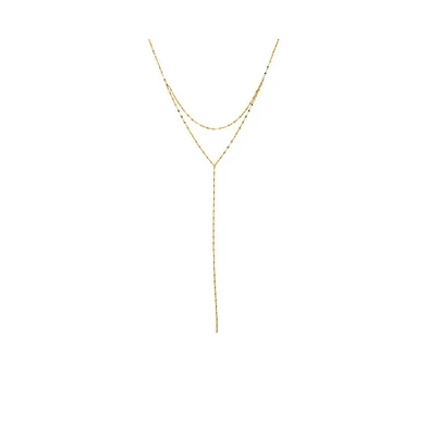 By Adina Eden 2 In 1 Mariner Chain Lariat Necklace 14K