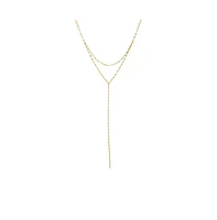 By Adina Eden 2 In 1 Mariner Chain Lariat Necklace 14K