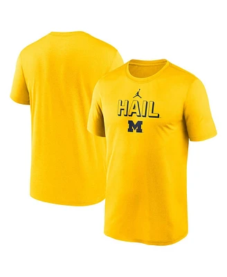 Jordan Men's Maize Michigan Wolverines 2025 Sideline Legend Performance T-Shirt