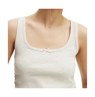 Cotton On Women's Rib Lace Ruched Tank