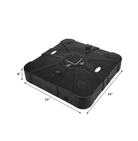 260 lbs Offset Patio Umbrella Base with Wheels Sand Water Filled