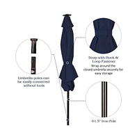 Mondawe 10 Feet Outdoor Patio Umbrella with Bright Solar Led Lights