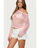 Edikted Women's Inara Off Shoulder Crochet Top