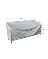 Mondawe 96"W x 42"D x 43"H X-Large Sofa/Curved Sofa Protective Cover