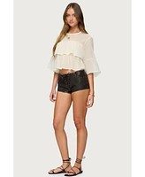 Edikted Women's Missey Ruffled Chiffon Top