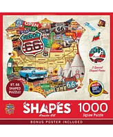 Route 66 1000 Piece Shaped Jigsaw Puzzle