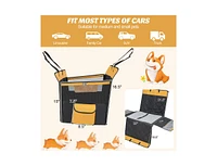 Dog Car Seat Cover for Small and Medium Dogs with Mesh Window