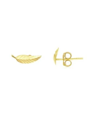 The Lovery Gold Leaf Stud Earrings 14K Gold