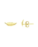 The Lovery Gold Leaf Stud Earrings 14K Gold