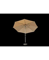 Flynama Outdoor 9FT Patio Table Waterproof Umbrella with Push Button Tilt Crank with 8 Sturdy Ribs