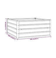vidaXL Garden Raised Bed Rusty 39.4"x39.4"x17.7" Corten Steel