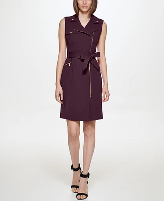 Calvin Klein Women's Scuba Crepe Sleeveless Dress