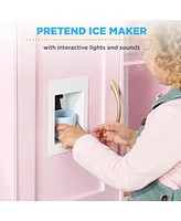 Best Choice Products Pretend Play Corner Kitchen, Interactive Wooden Kids Set w/ Lights & Sounds
