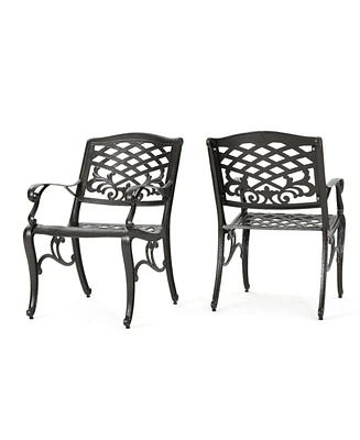 Flynama Outdoor 2 Pieces Aluminium Dining Chairs