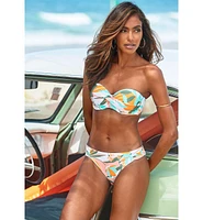 Lascana Women's Mix Print Bandeau Bikini Swimsuit Top