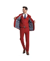 Stacy Adams Men's Hybrid-Fit 3pc Notch Lapel Suit Set, Jacket Vest and Pants