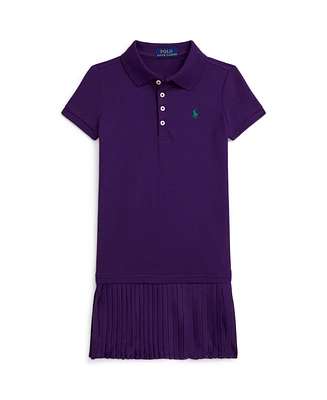 Polo Ralph Lauren Toddler and Little Girls Pleated Stretch Mesh Dress