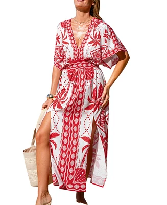 Cupshe Women's Sahara Soul Ornate Maxi Beach Dress