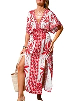 Cupshe Women's Sahara Soul Ornate Maxi Beach Dress