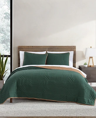 Eddie Bauer Solid Washed Microfiber Reversible 2-Pc. Quilt Set, Twin