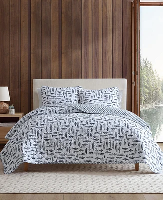 Eddie Bauer Wes Fish Cotton Reversible 3-Pc. Quilt Set