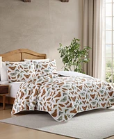 Eddie Bauer Wilford Butterfly Cotton Reversible 3-Pc. Quilt Set