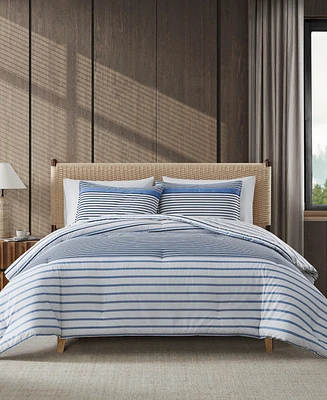 Eddie Bauer Cooper Stripe Cotton Reversible -Pc. Comforter Set