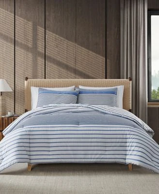Eddie Bauer Cooper Stripe Cotton Reversible Comforter Sets