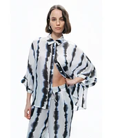 Nocturne Women's Tie-Dye Patterned Shirt