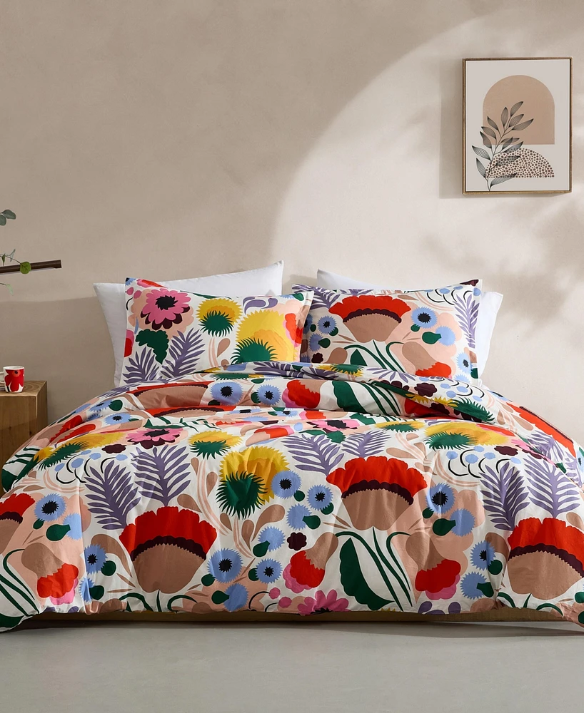 Marimekko Ojakellukka Cotton Percale 3-Pc. Comforter Set