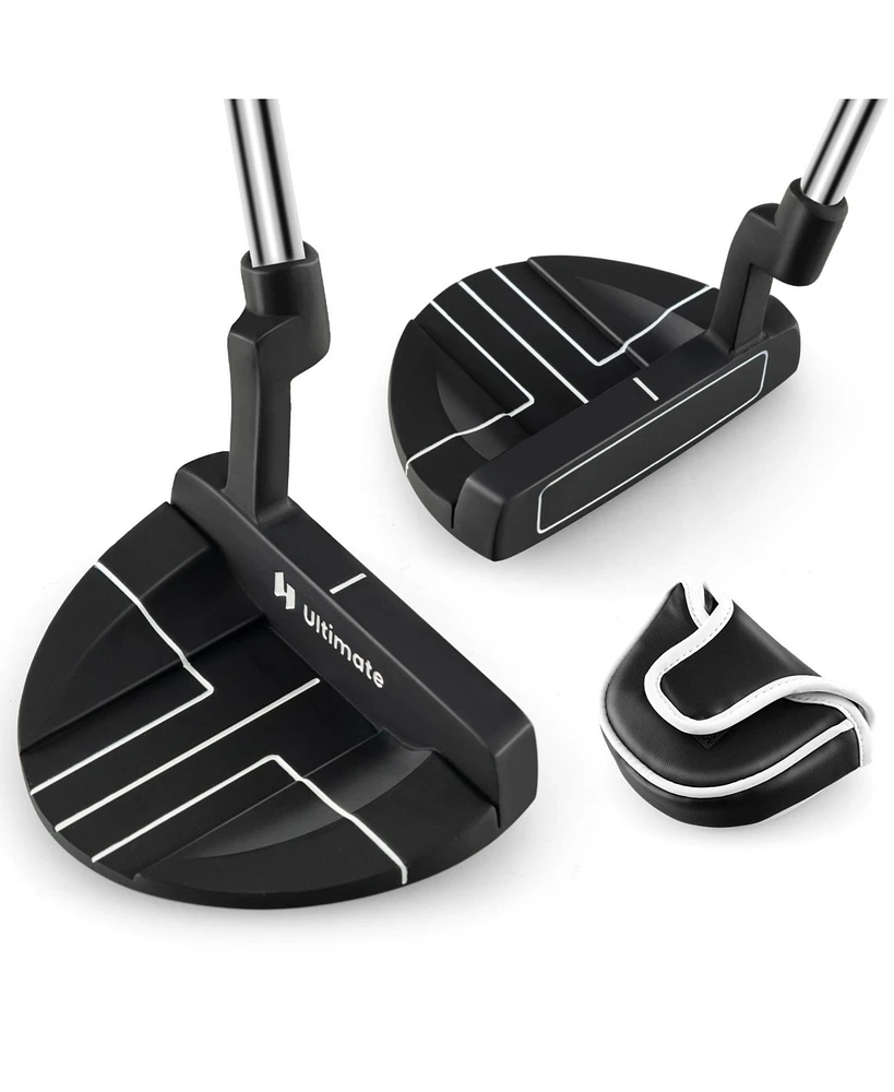 Golf Putter with Headcover 35 Inches Mallet Style Putter Right Handed