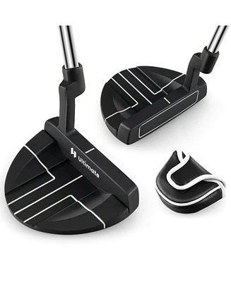 Golf Putter with Headcover 35 Inches Mallet Style Putter Right Handed